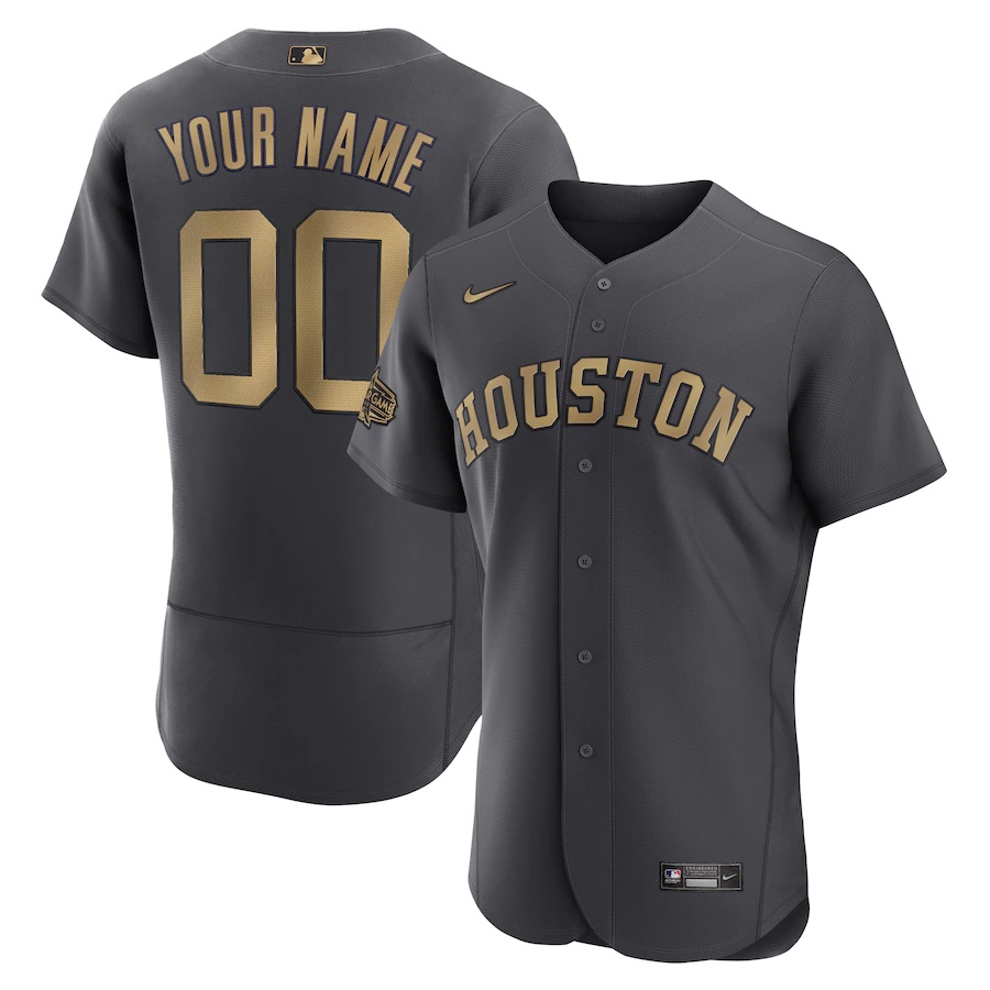 Men's Houston Astros Nike Charcoal 2022 MLB All-Star Game Custom Jersey